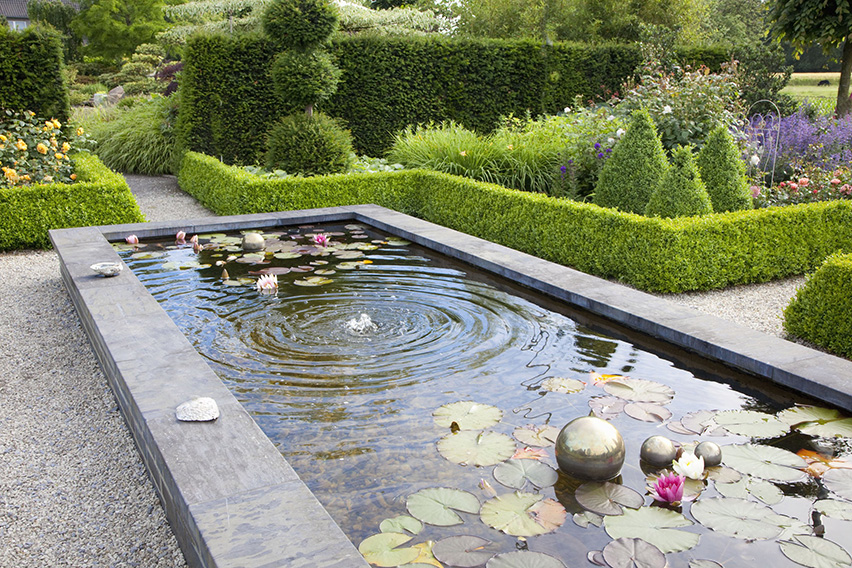 34283-Buxus-boxwood-Taxus-yew-hedge-formal-modern-estate-garden-fountain